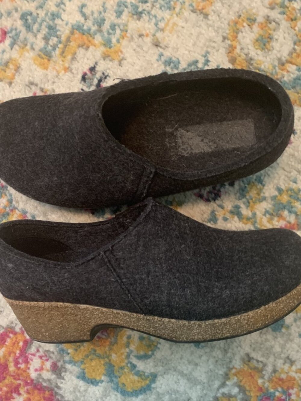 Haflinger dark gray closed slip in clogs size 37 - Picture 2 of 6